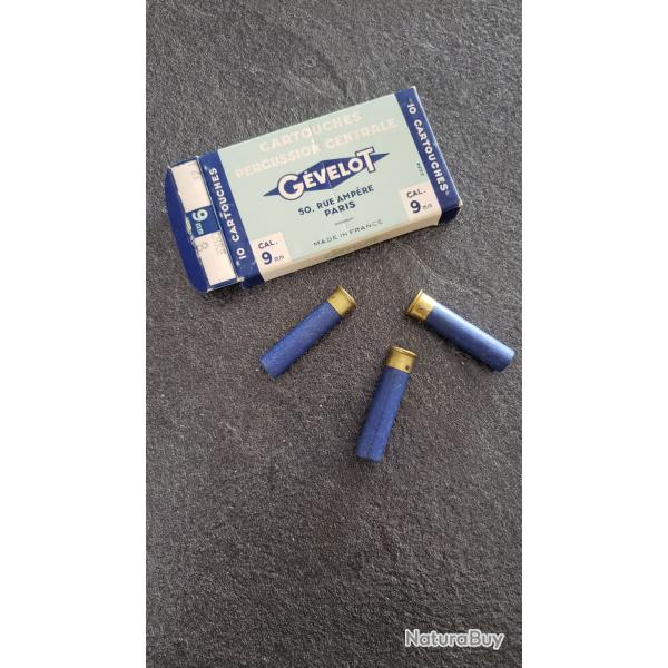 Cartouche 9mm GEVELOT � percussion centrale