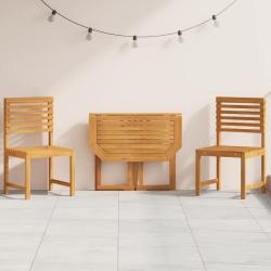 Ensemble bistro de jardin 3 pcs Marron Bois d'Acacia Massif