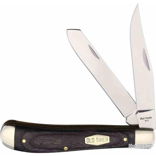 Couteau Old Timer Heritage Trapper 94OT 2 Lames Clip & Spey Acier D2 Manche Pakkawood SCH1135990