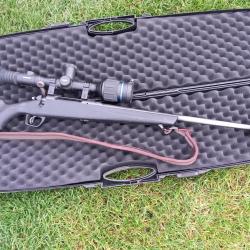 Pack carabine Remington cal 243w +lunette Pulsar Thermion 2xp50 +silencieux Hatec h3 +malette