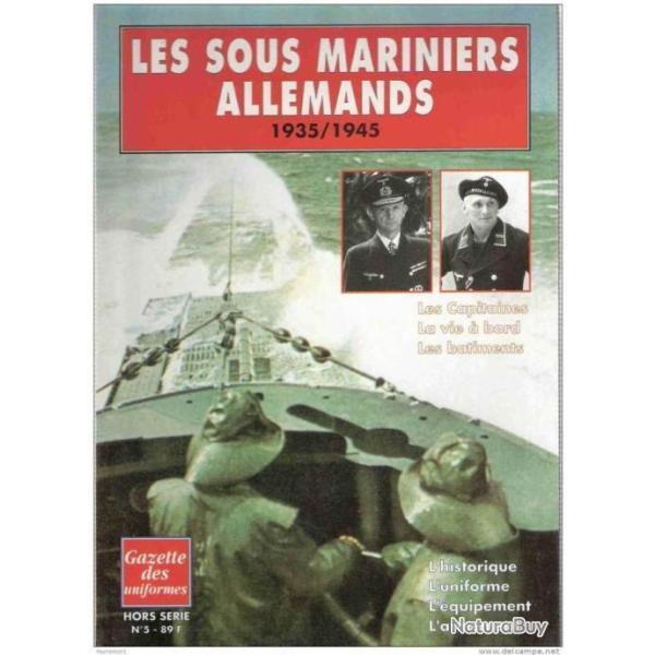 SOUS MARINIERS ALLEMANDS  U-BOOT GUERRE SOUS MARIN UNIFORME EQUIPEMENT