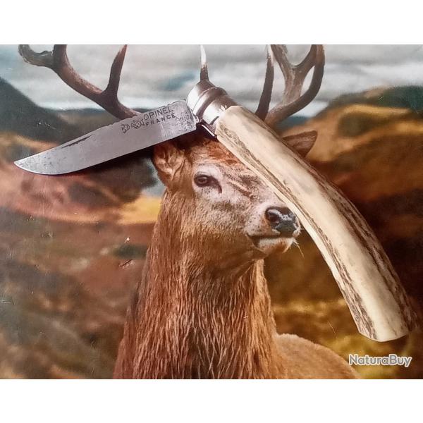Couteau de poche pliant Opinel 8 bois de cerf
