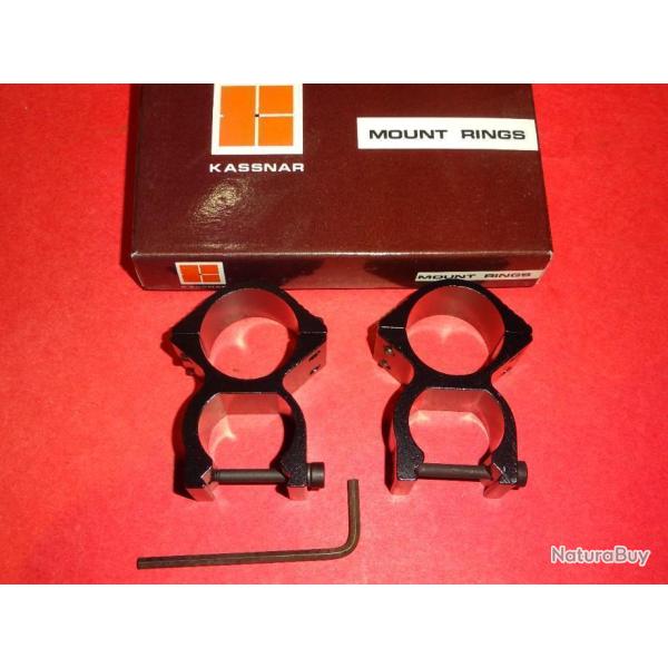 colliers KASSNAR NEUFS + clef montage lunette 25.4mm 1" queue d'aronde / 21mm -VENDU PAR JEPERCUTE