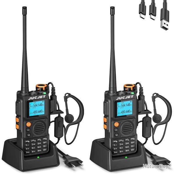 Radio Dual Band 2 Pcs One Key Batterie 2600mAhTalkie Walkie Pairing 999 Canaux CDCSS/CTCSS Voix