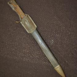 ba&iuml;onnette 98/05 &agrave; dent de scie premier type avec gousset cuir