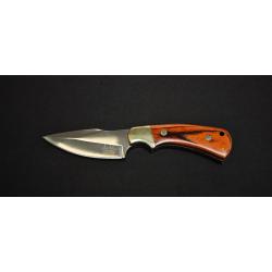 Couteau &agrave; lame fixe -  Hibben Diamondback GH5100 - Acier 7Cr17MoV manche bois pakka