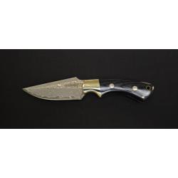 Couteau fixe Hibben Sidewinder GH5058D - Acier 7Cr17MoV manche pakka noir &eacute;tui cuir