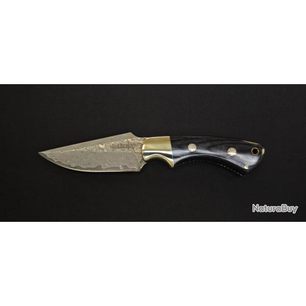 Couteau fixe Hibben Sidewinder GH5058D - Acier 7Cr17MoV manche pakka noir �tui cuir