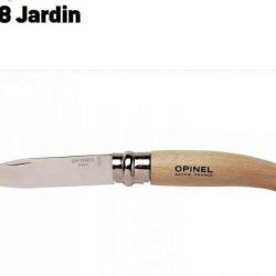Opinel Couteau de poche n&deg; 08, Jardin, Garden, pointu, acier inoxydable/h&ecirc;tre