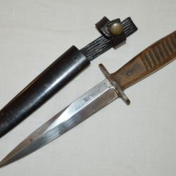 POIGNARD ALLEMAND GUERRE 1914/1918 COUTEAU AVEC RARE MARQUAGE HUGO K&Ouml;LLER SOLINGEN-GERMAN KNIFE 1&deg;WW