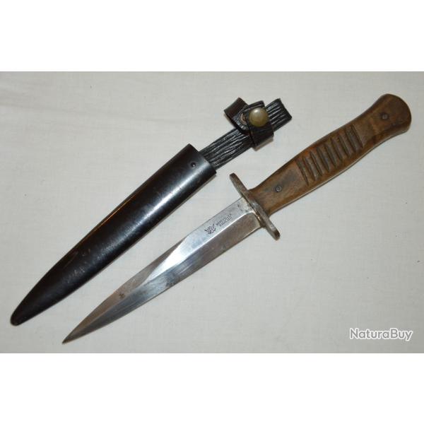 POIGNARD ALLEMAND GUERRE 1914/1918 COUTEAU AVEC RARE MARQUAGE HUGO K�LLER SOLINGEN-GERMAN KNIFE 1�WW