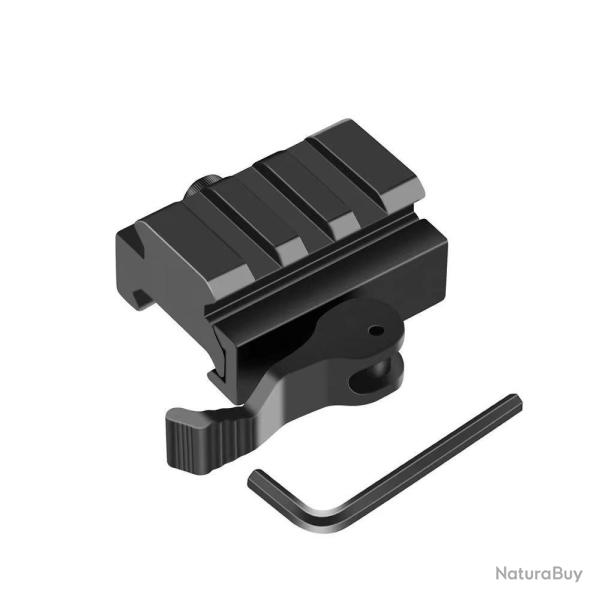 Rail Picatinny QD 3 Slots R�hausse 20mm Compact Optique Airsoft Tactique