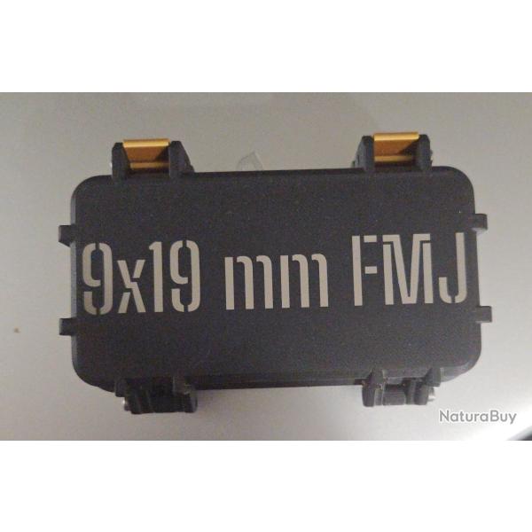BOITE TRANSPORT MUNITION 9mm - AVEC Maquage laser personnalis�