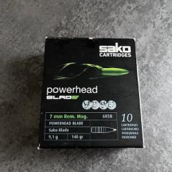 A 1�  1 boite de munition SAKO POWERHEAD BLADE 7mm Rem Mag