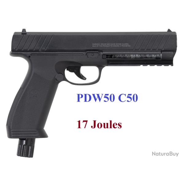 Pistolet  semi auto  PDW50   Cal 50 -17 Joules