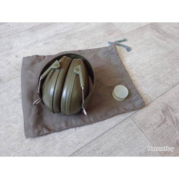 CASQUE ANTI-BRUIT SUISSE, avec sa housse de protection + bouchons