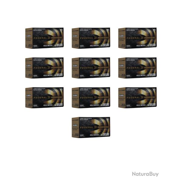 Amorces FEDERAL gold medal GM100M small pistol par 1000 (10 boites de 100)