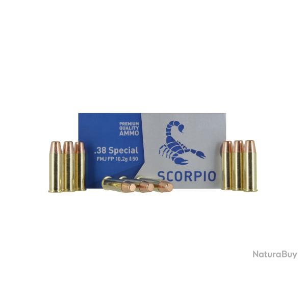 munitions STV SCORPIO Cal.38 sp�cial FMJ 158gr 10.2g PAR 50
