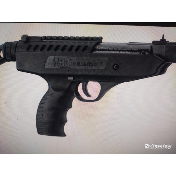 The black ops soul pistolet a air breack barrel langley hitman calibre 5.5 7.5 joules