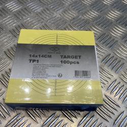 100 cartons cibles 14 x 14 cm pour le tir