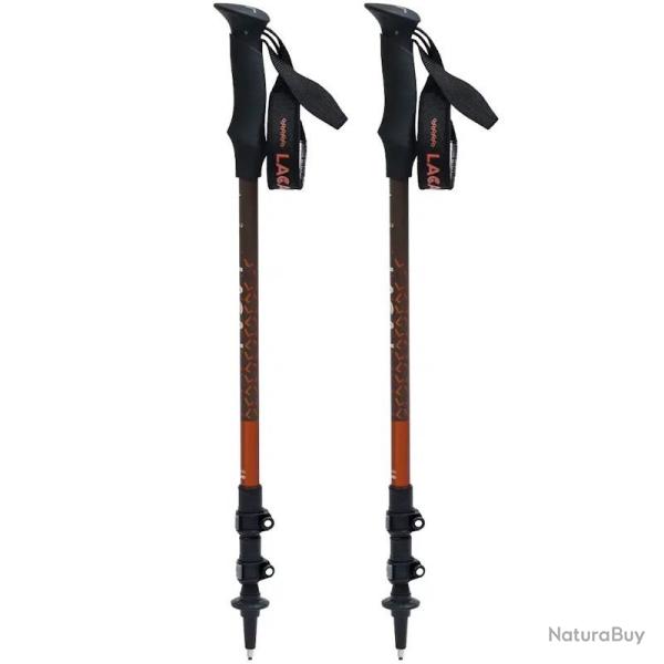B�tons t�lescopiques Lacal Alu Stick 135 orange