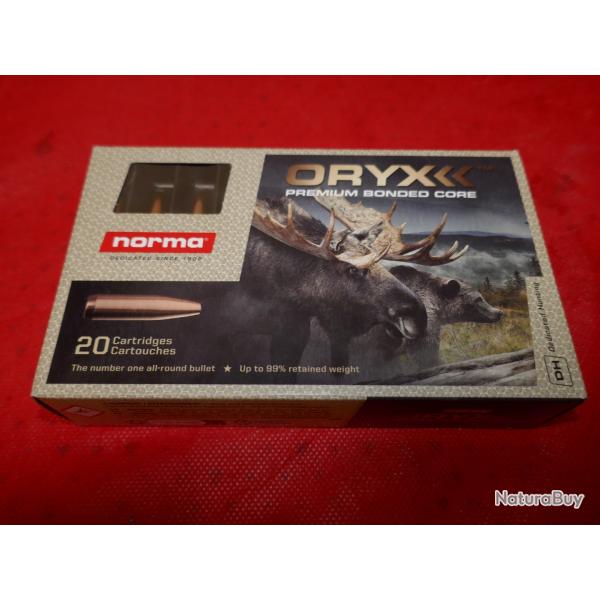 Boite de 20 cartouches NORMA ORYX 30-06 Spring  11.7G/180GR
