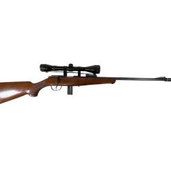 Carabine GAUCHER "Gazelle" cal 22LR, silencieux + lunette, mise &agrave; prix 1� sans r&eacute;serve, occasion