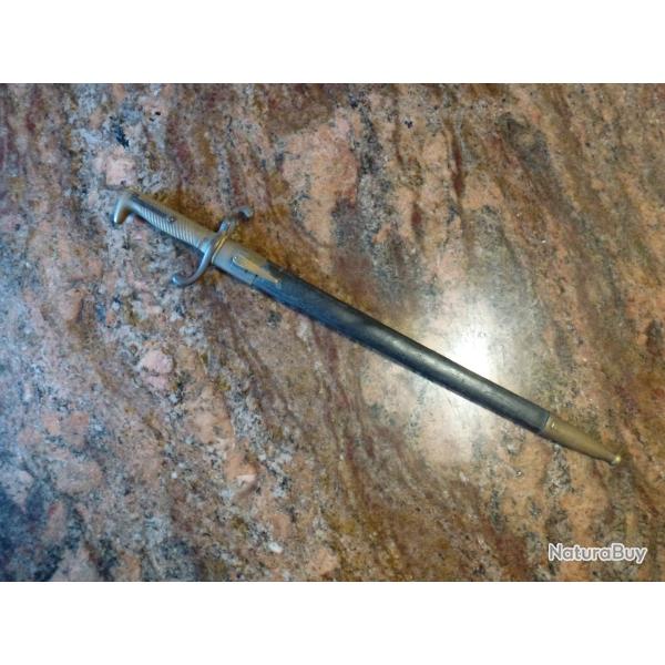 Superbe et rare Baionnette prussienne pour Mauser 71