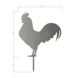 Silhouette de coq en m&eacute;tal
