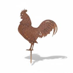 Silhouette de coq en m&eacute;tal