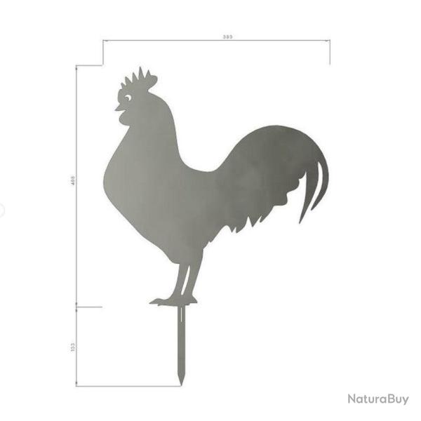 Silhouette de coq en m�tal