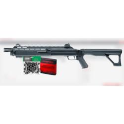 Pack fusil &agrave; pompe UMAREX T4E HDX 68 cal.68 16J 100 billes RBI et 5 cartouches co2