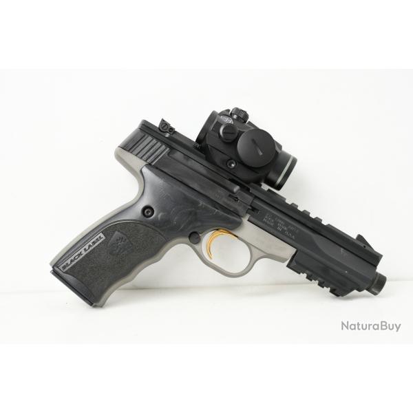 Pistolet Pack browning buck mark black label + point rouge cal: 22lr
