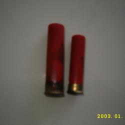 Ccartouche chasse calibre 12 mm et 14 mm