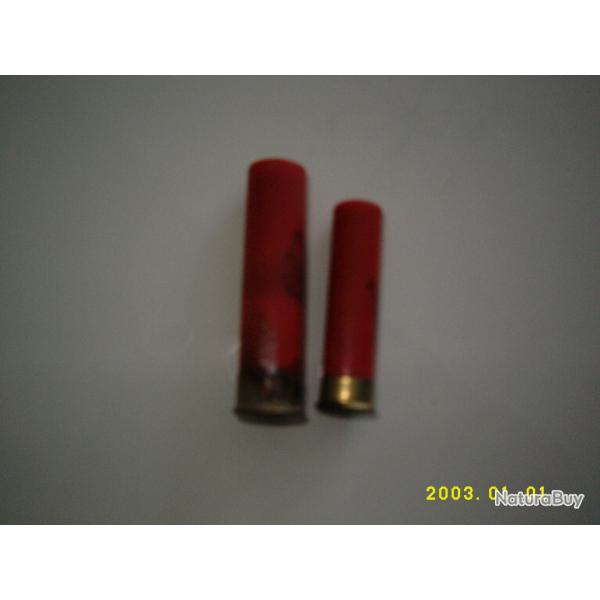 Ccartouche chasse calibre 12 mm et 14 mm