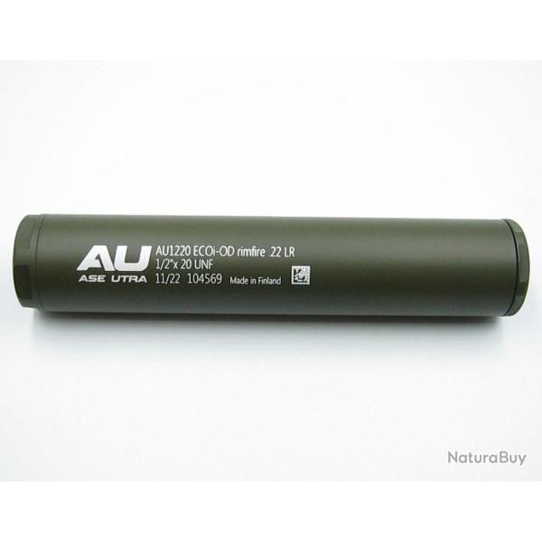 Silencieux Ase Utra Eco Rimfire - Vert OD / 1/2"x20 UNF / 22 LR