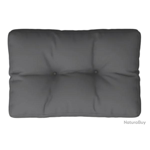 Coussin palette tissu polyester anthracite 50x40x12 cm imperm�able moelleux