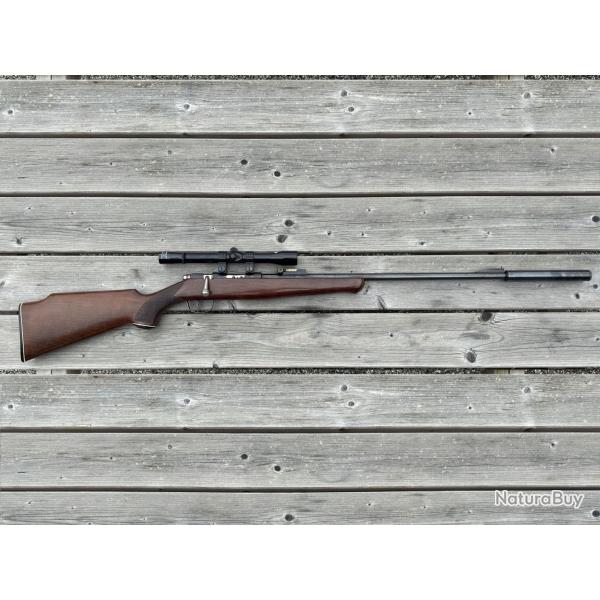 Carabine marque GAUCHER pour DROITIER Cal. 22LR Mono Coup + Lunette/Silencieux - MISE A PRIX 1 EURO
