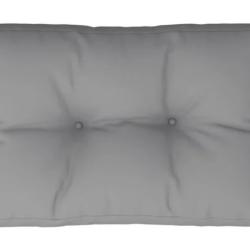 Coussin palette tissu polyester gris 50x40x12 cm imperm&eacute;able moelleux