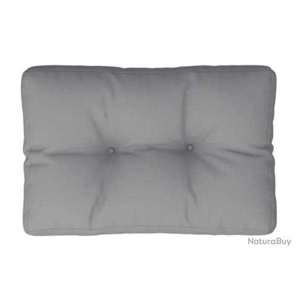 Coussin palette tissu polyester gris 50x40x12 cm imperm�able moelleux