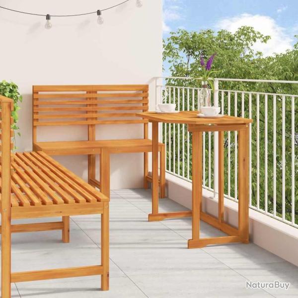 Ensemble bistro de jardin 5 pcs Marron Bois d'Acacia Massif