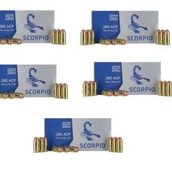 munitions STV SCORPIO Cal.380 ACP FMJ 92gr 6.15G PAR 250
