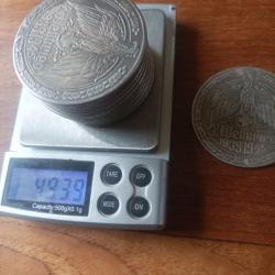 Lot de 14 m&eacute;dailles argent des ann&eacute;es 70, pour 530grs.