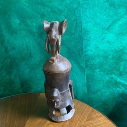 Rare Oracle Royal Baoul&eacute; "Mounu" - &Eacute;l&eacute;phant &agrave; la Dualit&eacute; - 53cm
