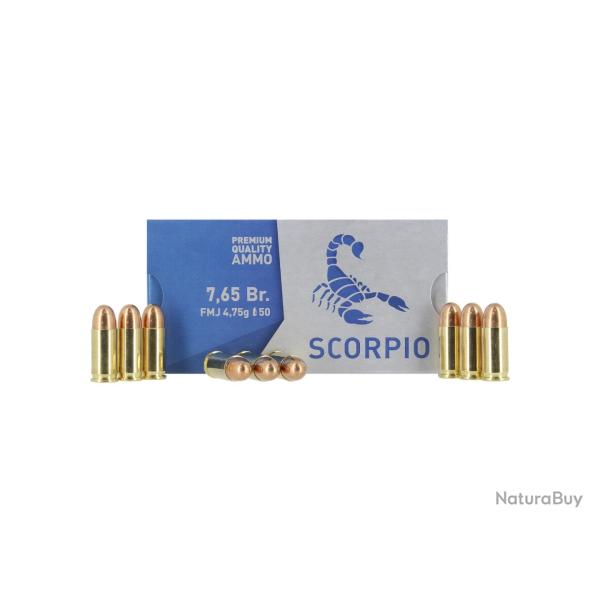 munitions STV SCORPIO Cal.7.65browning 32auto FMJ 73gr 4.75G PAR 50