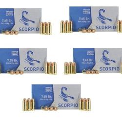munitions STV SCORPIO Cal.7.65browning 32auto FMJ 73gr 4.75G PAR 250