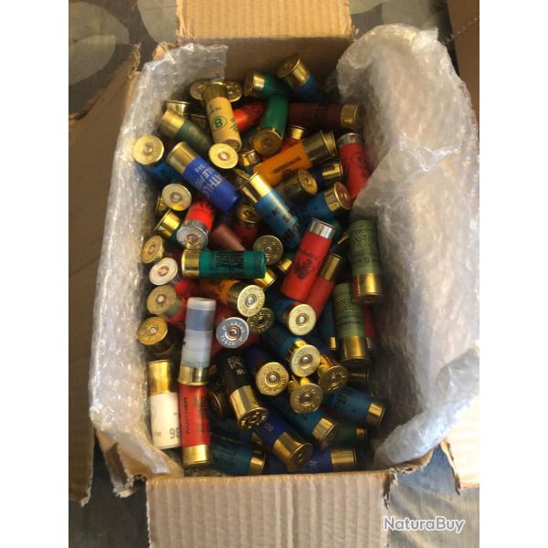 LIVRAISON OFFERTE  lot +108 cartouches, balles . cal 12.tout plomb, toute mark, tout gramage