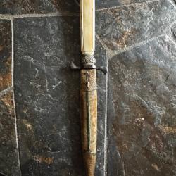 Ancienne dague de vertu napol&eacute;on iii garde argent style romantique xix&egrave;me
