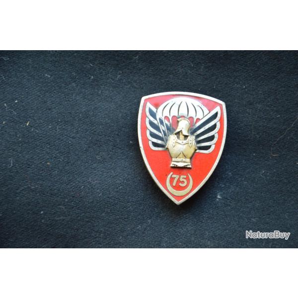 INSIGNE 75� COMPAGNIE GENIE PARACHUTISTE- GUERRE D'ALGERIE-DRAGO PARIS-TROUPES AEROPORTEES
