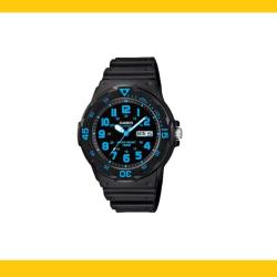 Montre de Plong&eacute;e Analogique Casio (Noir/Cyan) Nage, Chasse, P&ecirc;che, Randonn&eacute;e